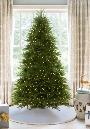 12-Foot King Fraser Fir Artificial Christmas Tree with 2300 Warm White and Multi-Color LED Lights - Perfect for Holiday Decorating!