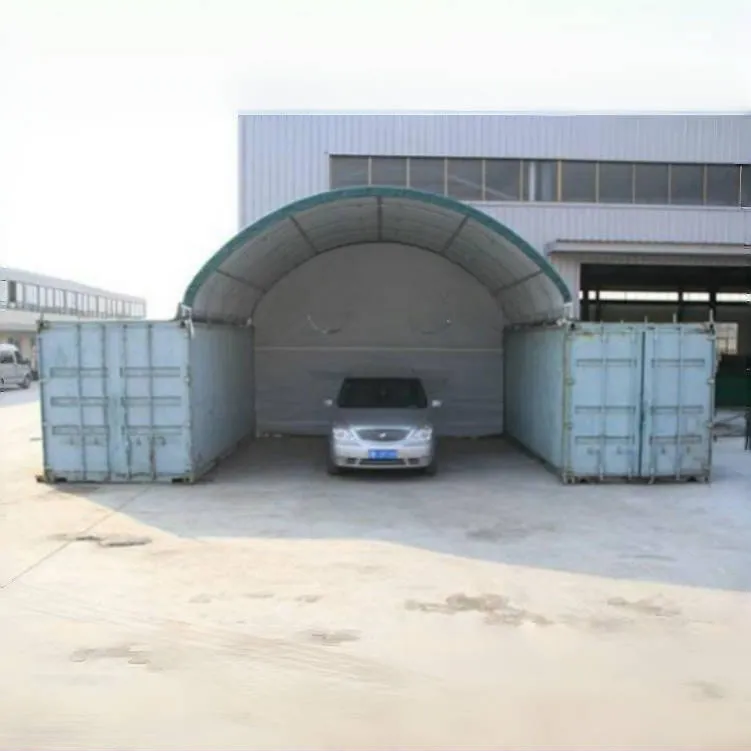 20x20 ft Container Shelter with Closed Back Panel