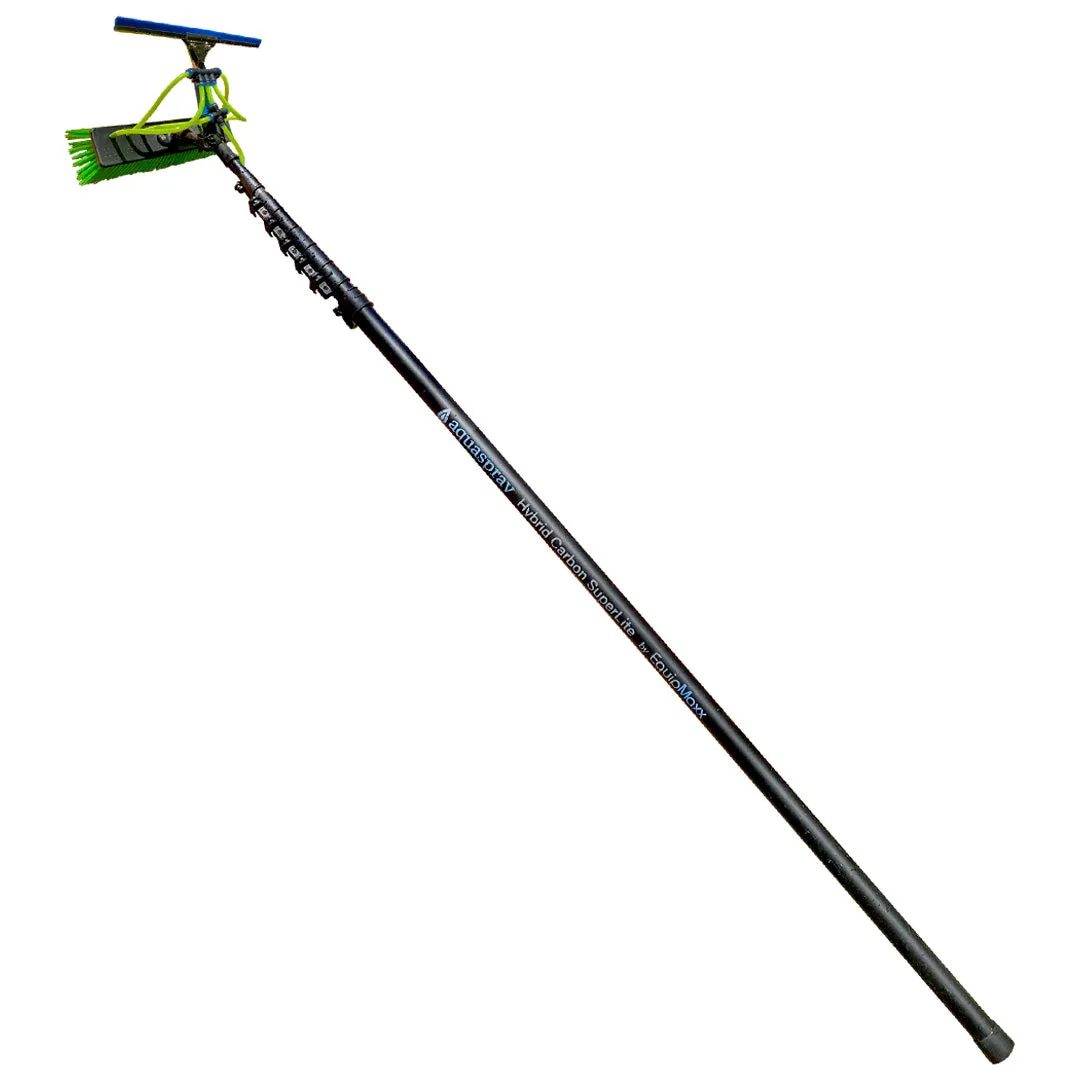 30 Foot Carbon Water Fed Pole Kit with Brush and Squeegee