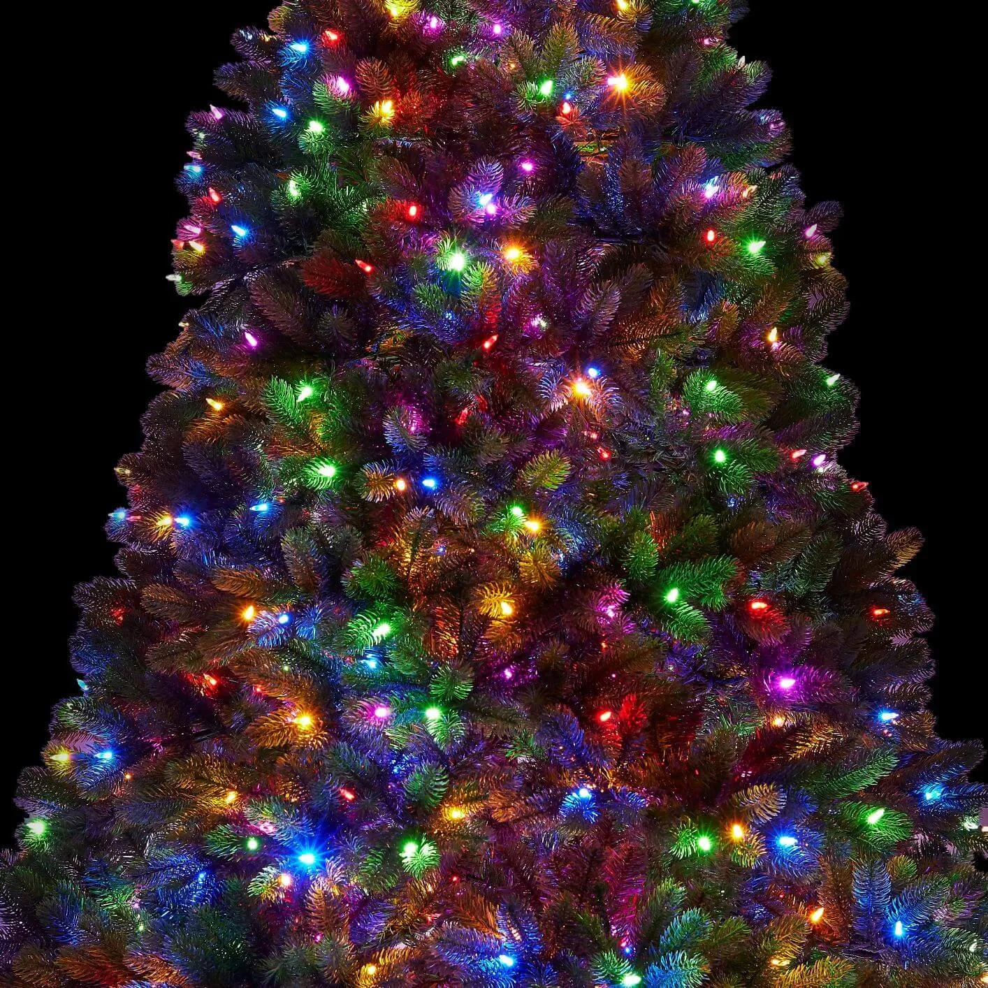 6.5' Royal Fir Artificial Christmas Tree with 850 Warm White & Multi-Color LED Lights