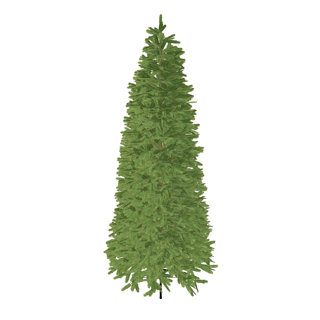 7.5' King Fraser Fir Slim Artificial Christmas Tree with 750 Dual Color Warm White & Multi-Color LED Lights