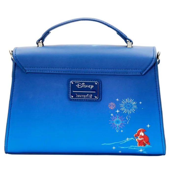 7" Disney : The Little Mermaid - Fireworks Glow in the Dark Faux Leather Crossbody Bag Loungefly