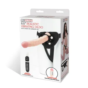 8.5&quot; Realistic Vibrating Dildo & Strap-On Harness Set