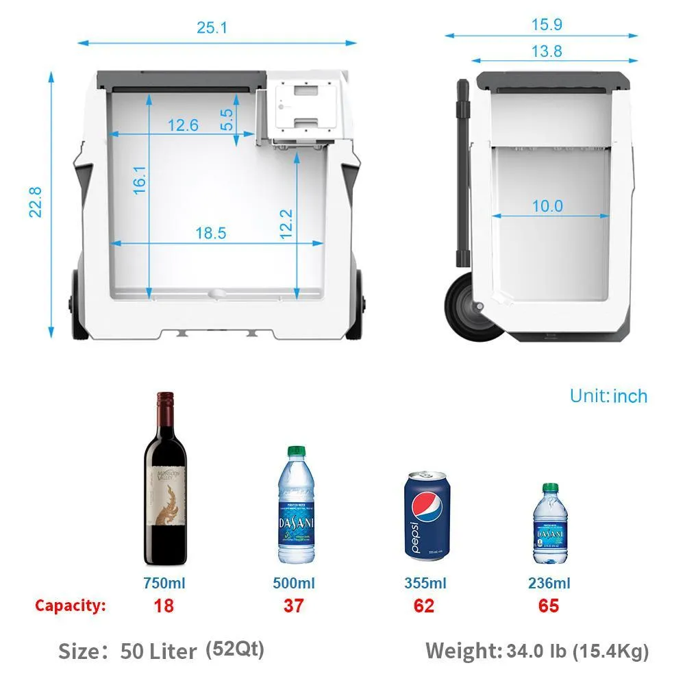 ACOPOWER LionCooler X30A Combo, 32 Quarts Solar Freezer & Extra 173Wh