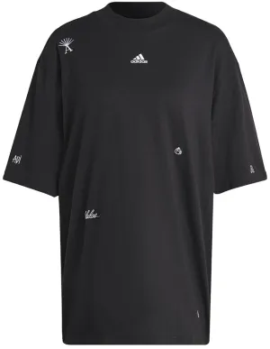 Adidas Womens BLUV Q1 Boyfriend T Shirt Black White