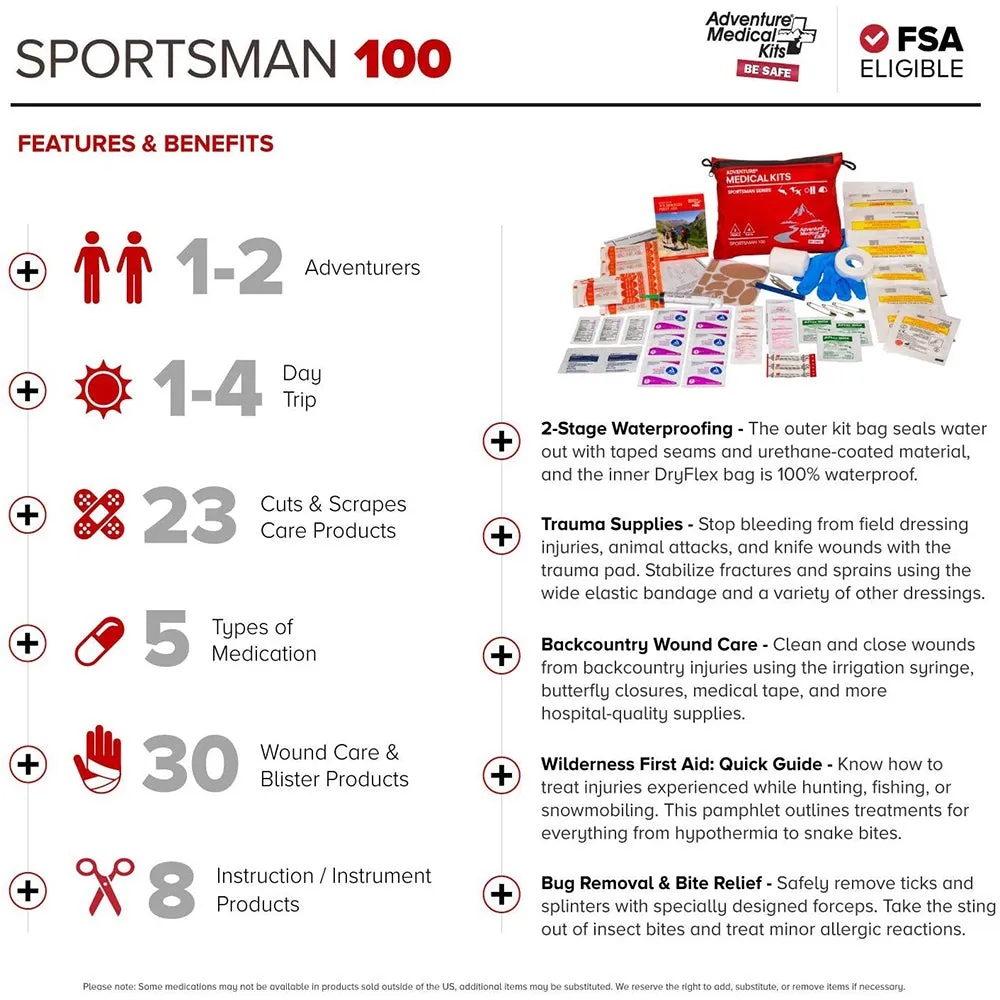 Adventure Medical Kits Sportsman 100 First Aid Kit