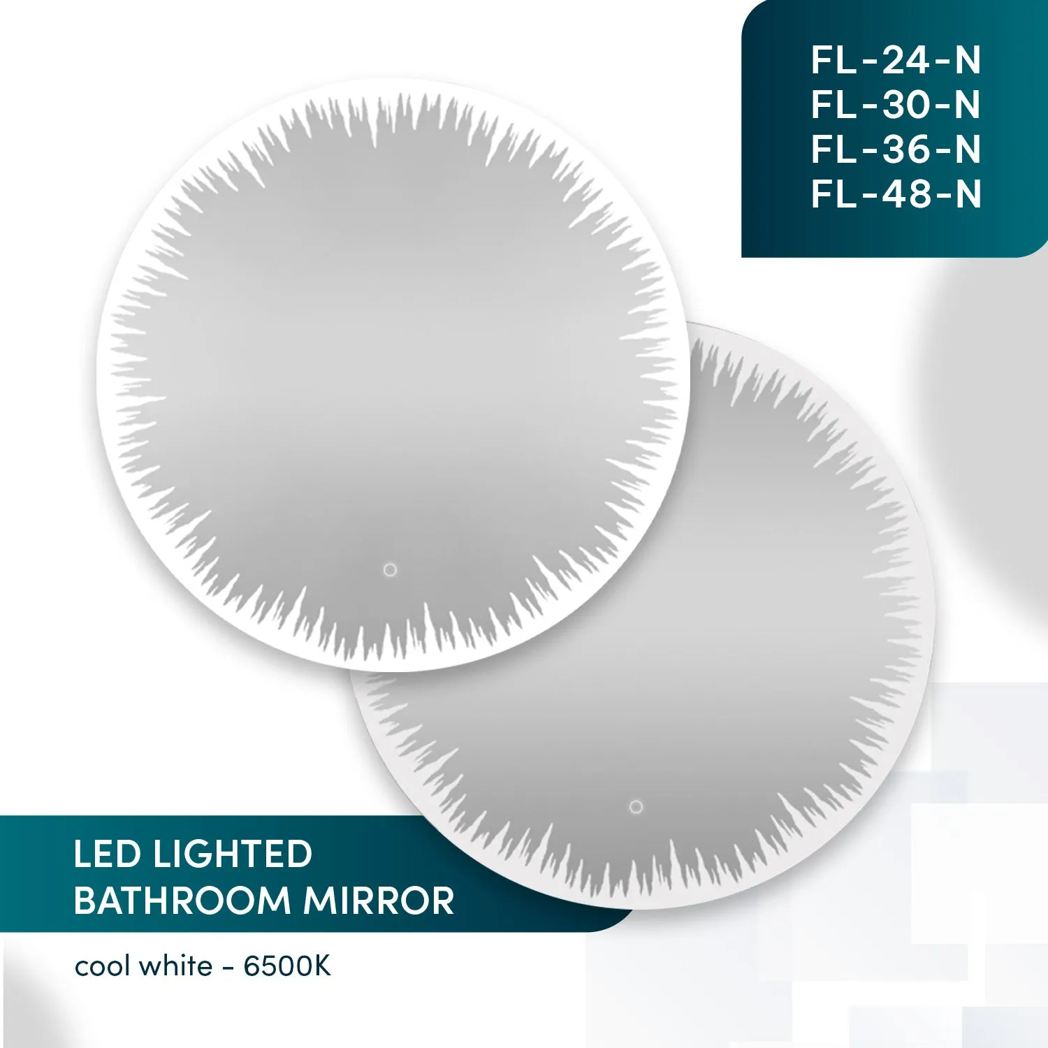 Aquadom Flame 24 Inches LED Lighted Bathroom Mirror