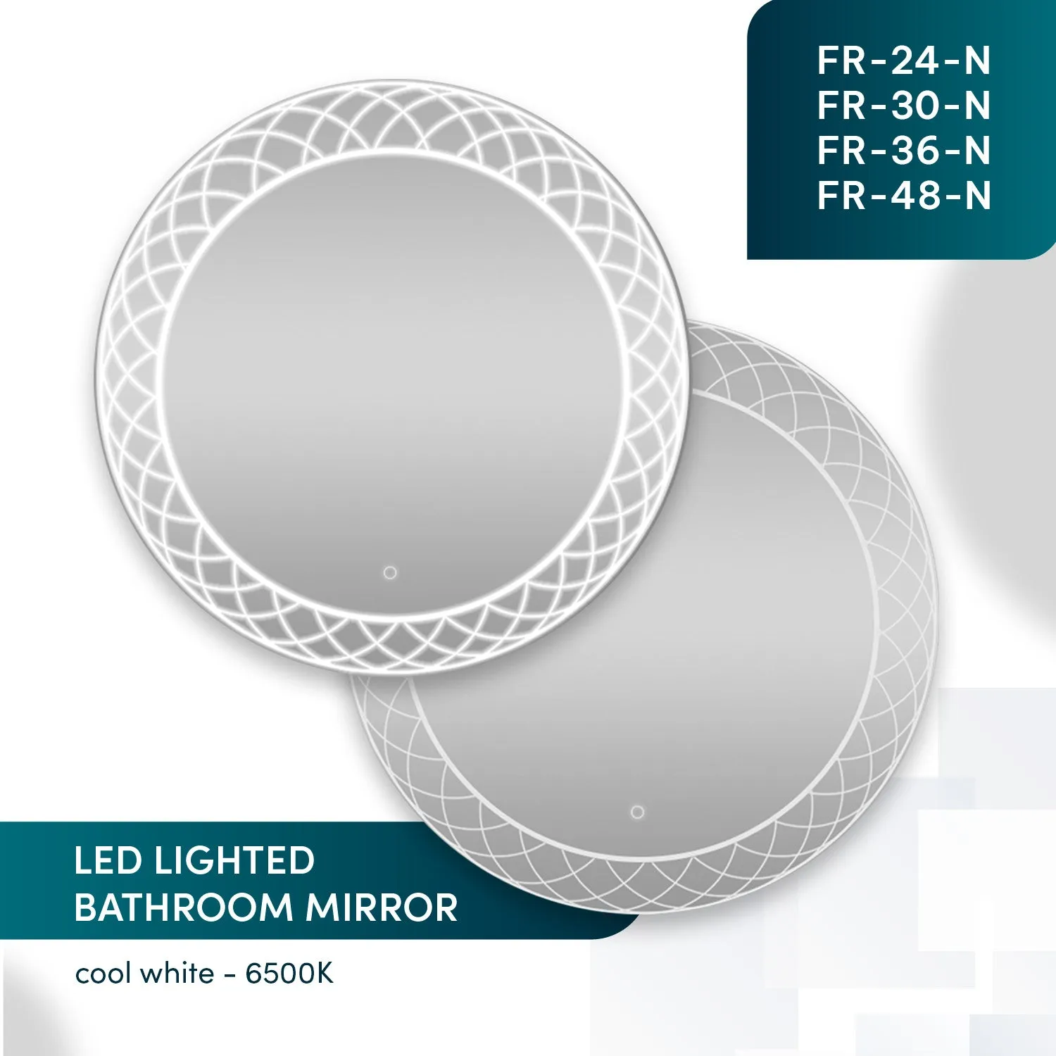 Aquadom Frost 30 Inches LED Lighted Bathroom Mirror