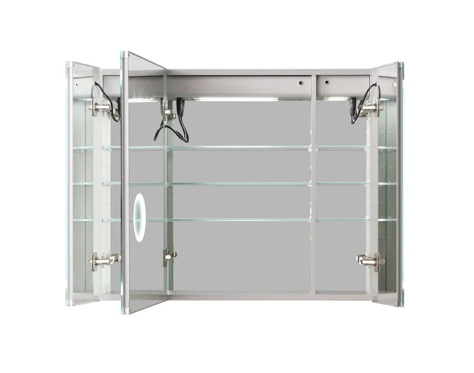 Aquadom Royale Plus 36x30 LED Lighted Triple Door Medicine Cabinet