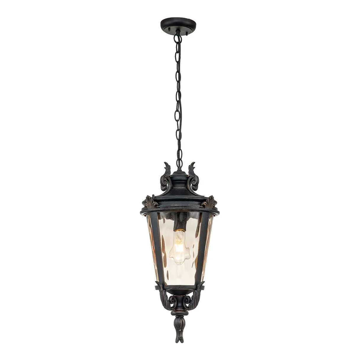 Baltimore 1 Light Medium/Large Chain Lantern - Weathered Bronze IP44 E27