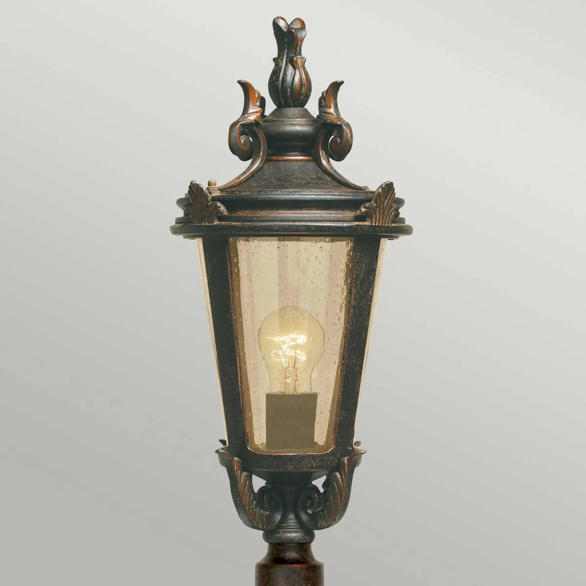 Baltimore Weathered Bronze Medium Outdoor Bollard Light