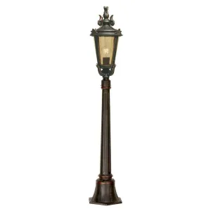 Baltimore Weathered Bronze Medium Outdoor Bollard Light