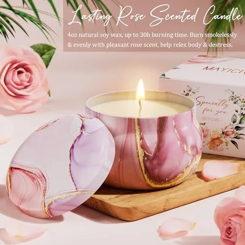 Birthday Gifts for Women Self Care Gifts Get Well Soon Gifts, Rose Relaxing Spa Gifts Basket Care Package w/ Luxury Flannel Blanket, Unique Christmas Gifts Idea for Mom Her Best Friends Sister Wife