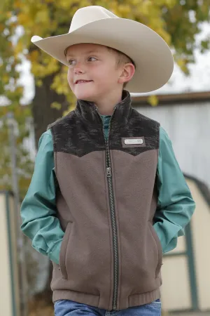 Boy's Cinch Brown Wooly Vest