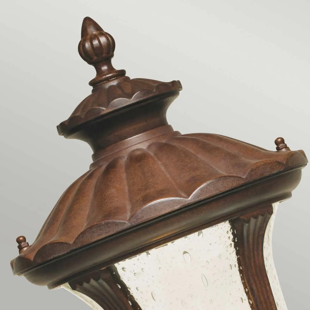 Chicago Rusty Bronze Patina Small Outdoor Pedestal Lantern