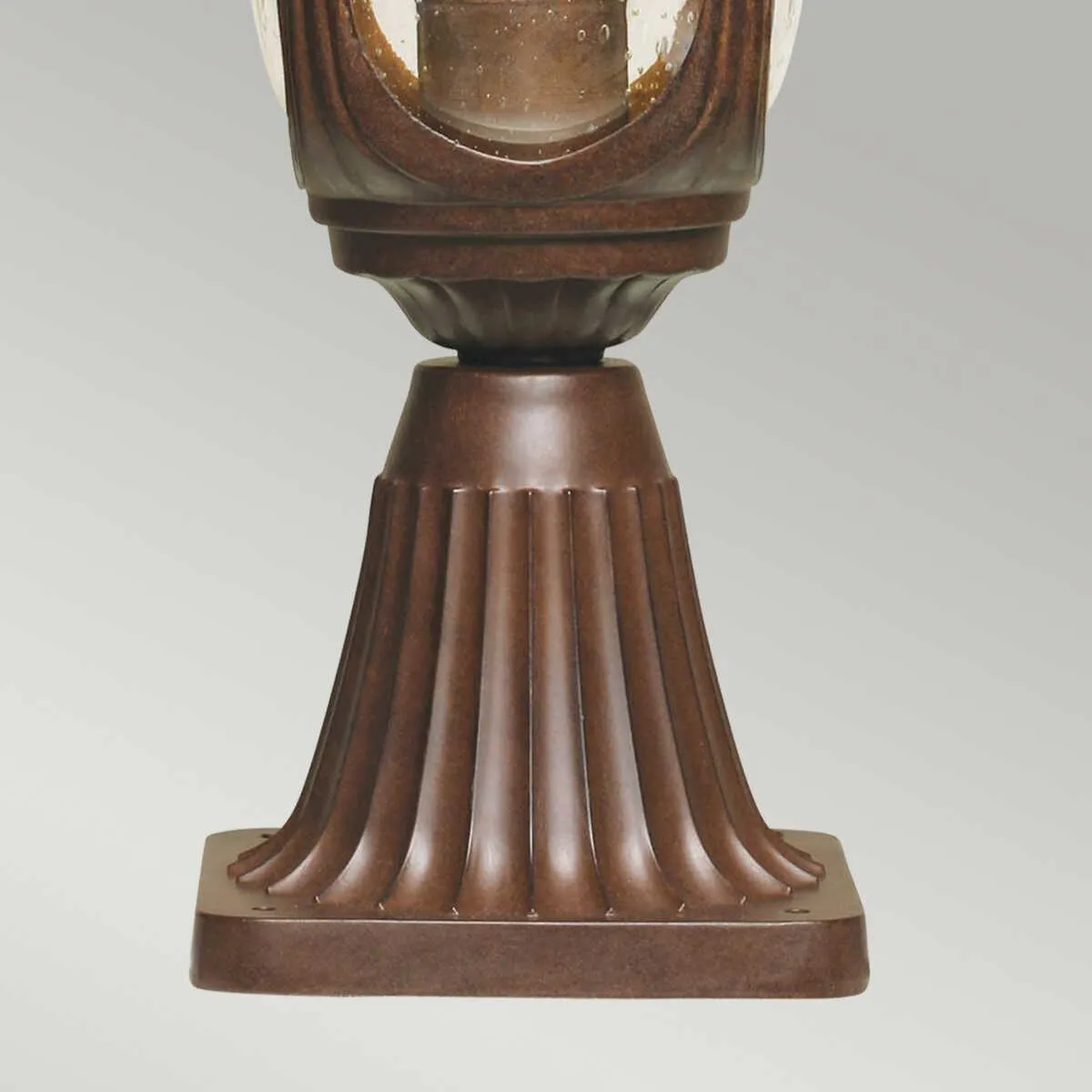 Chicago Rusty Bronze Patina Small Outdoor Pedestal Lantern