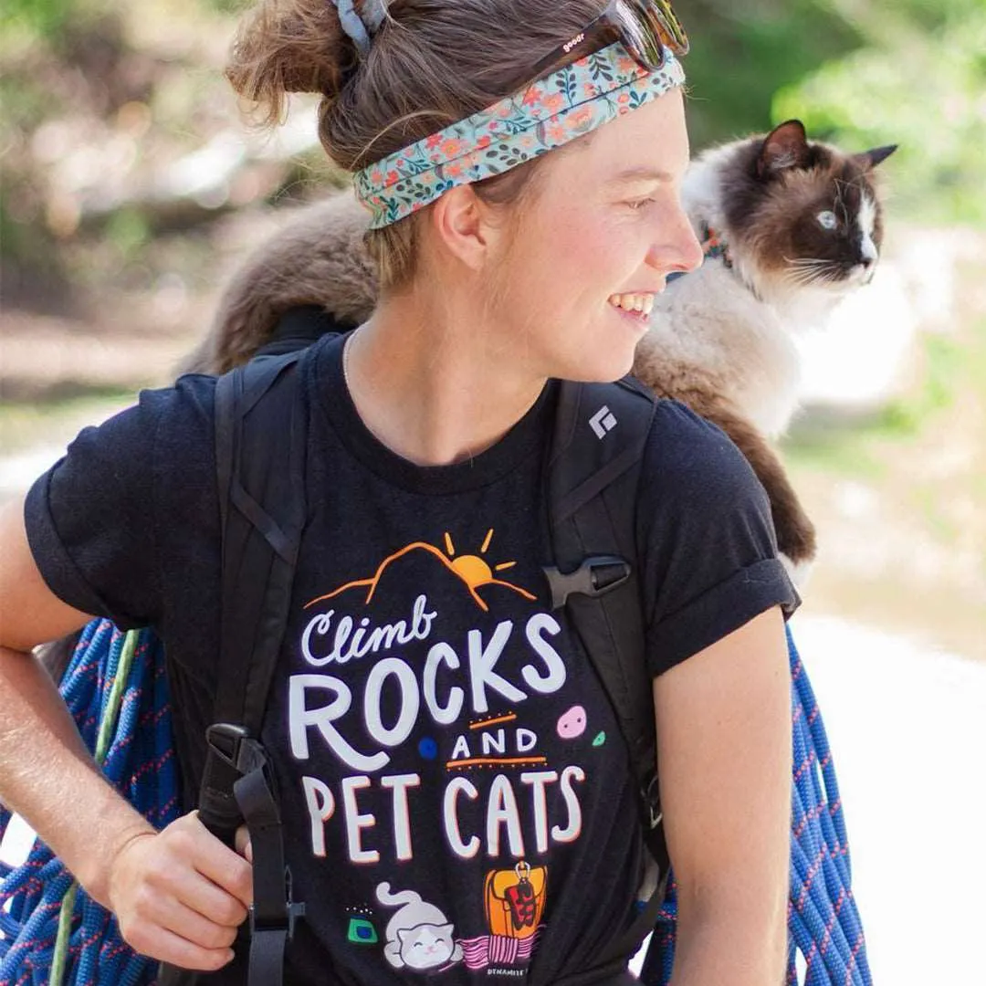 Climb Rocks and Pet Cats — Unisex T-Shirt