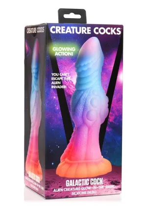 Creature Cocks Galatic Cock Alien Creature Glow In The Dark Silicone Dildo