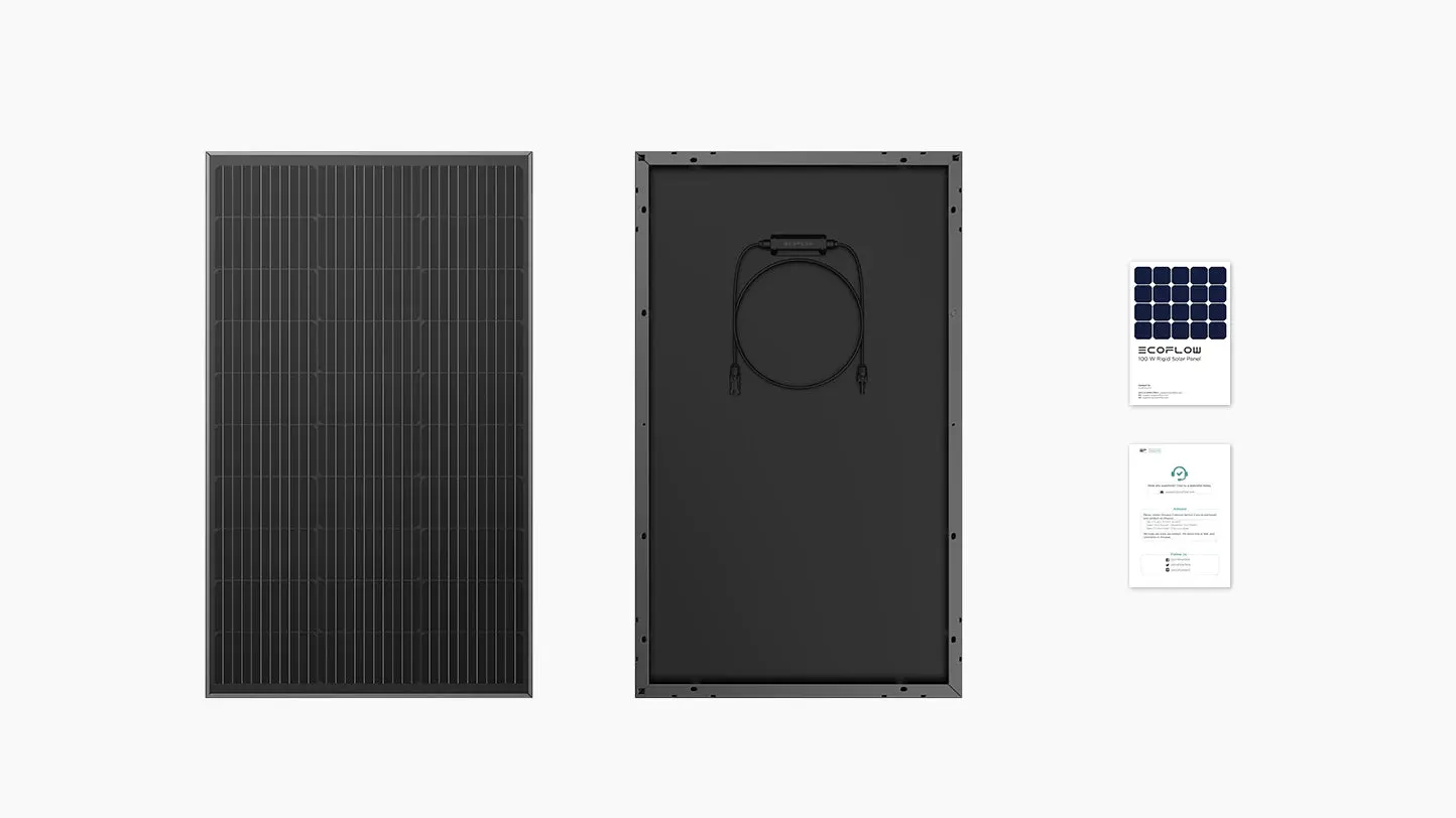 EcoFlow 100W Rigid Solar Panel