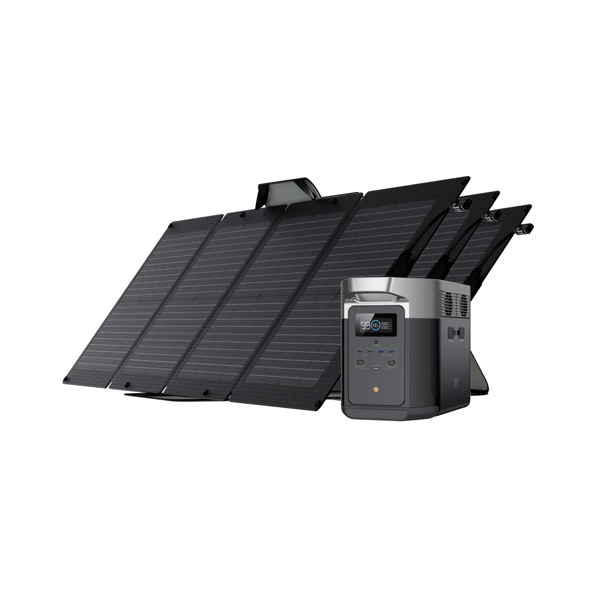 EcoFlow DELTA Max 2000 Solar Generator   3 (Three) 110W Portable Solar Panels