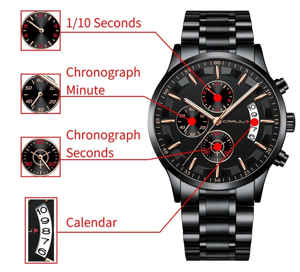 Fashion Men Watches Male Top Brand Luxury Quartz Watch Men Casual Waterproof Sports WristWatch