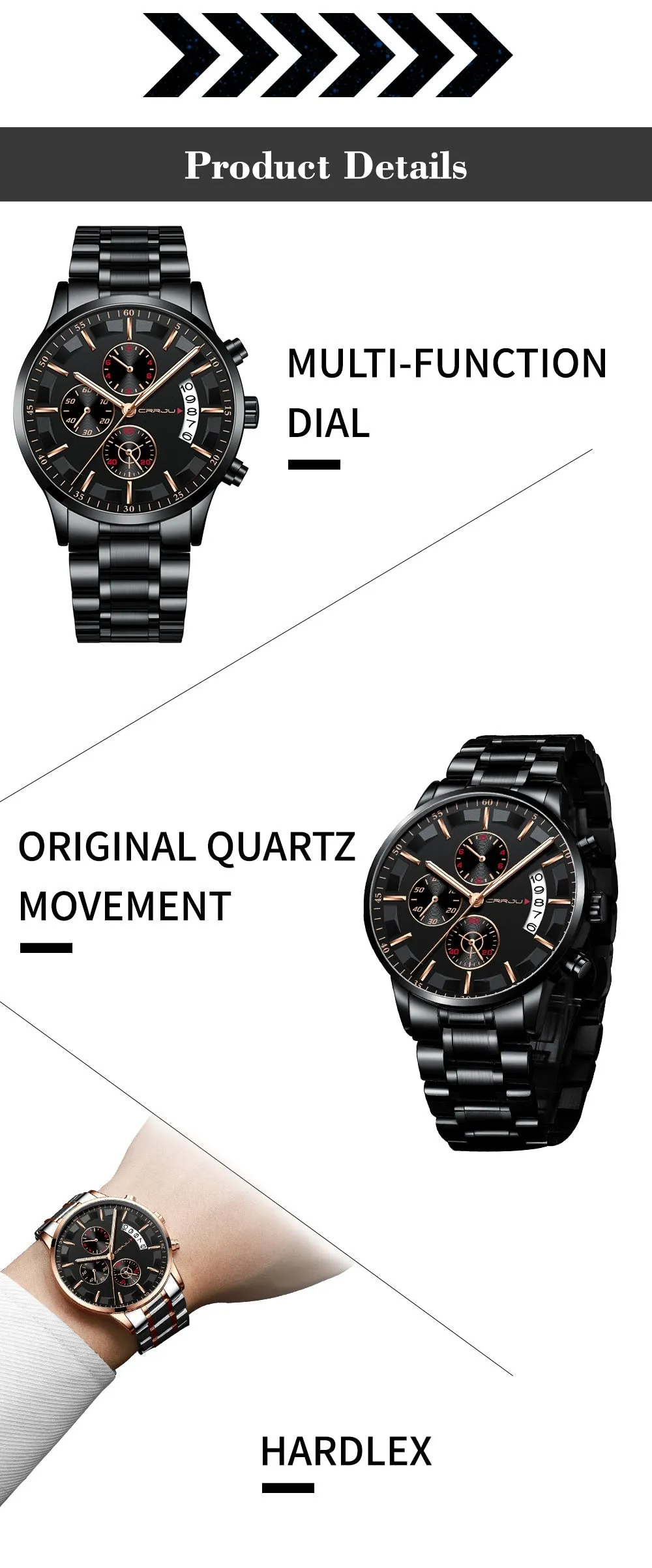 Fashion Men Watches Male Top Brand Luxury Quartz Watch Men Casual Waterproof Sports WristWatch