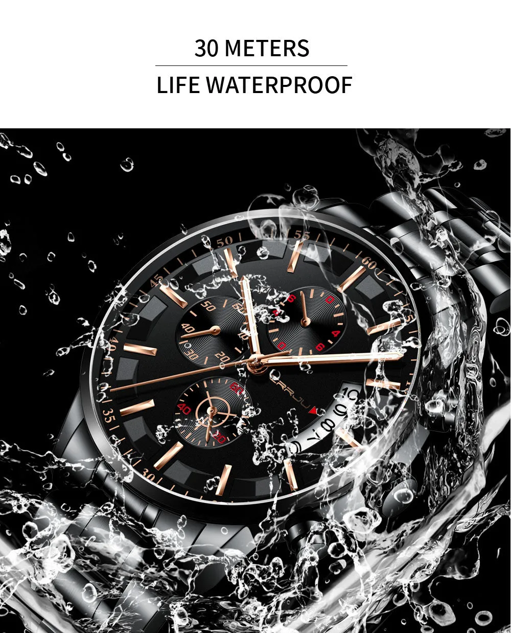 Fashion Men Watches Male Top Brand Luxury Quartz Watch Men Casual Waterproof Sports WristWatch