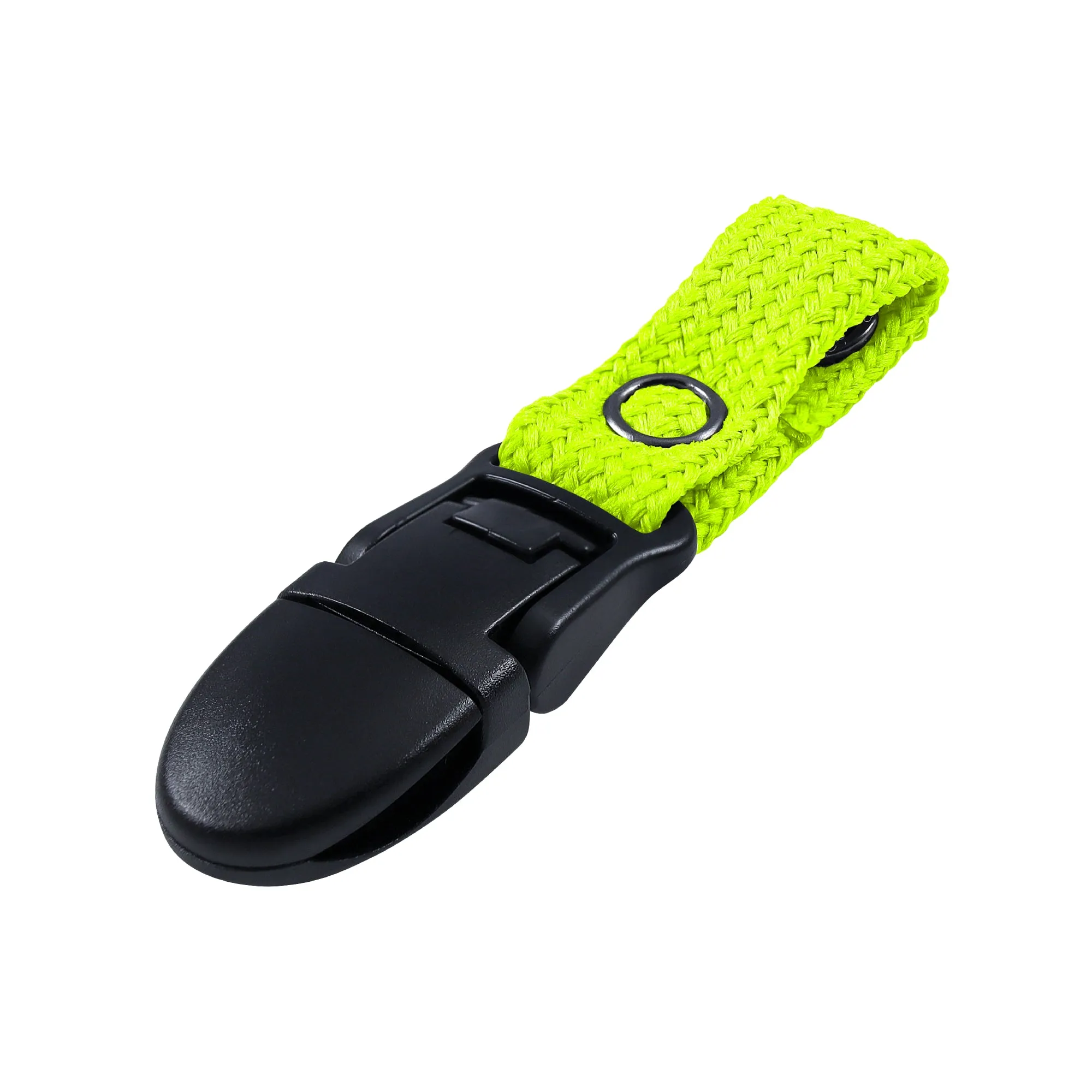 Fluorescent Yellow Drink Tube Lanyard Clip