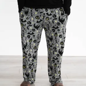 Gray Glowing Ghouls Men's Pajama Pants