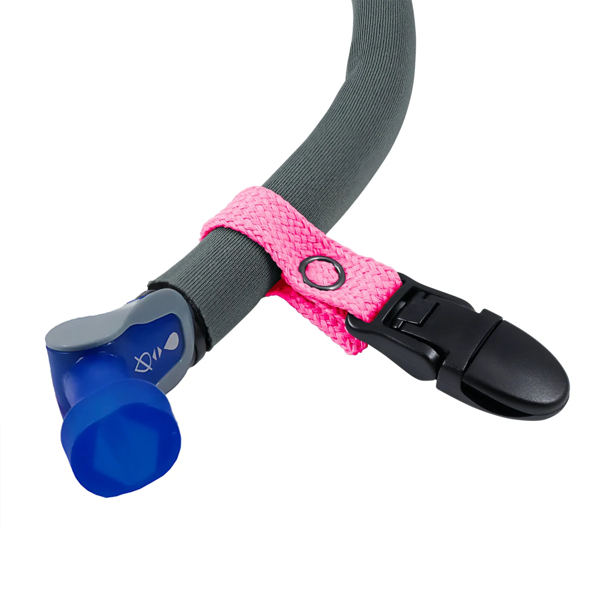 Hot Pink Drink Tube Lanyard Clip