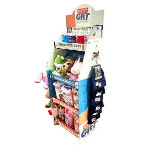 Hug 'N Sip Cup Plush Assortment Floor Display - 38 Pieces Per Retail Ready Display 88565