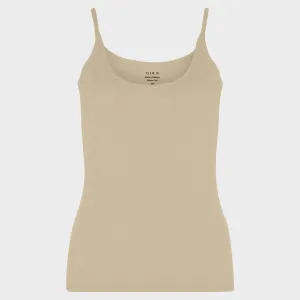 Ladies Essential Spaghetti Vest Stone