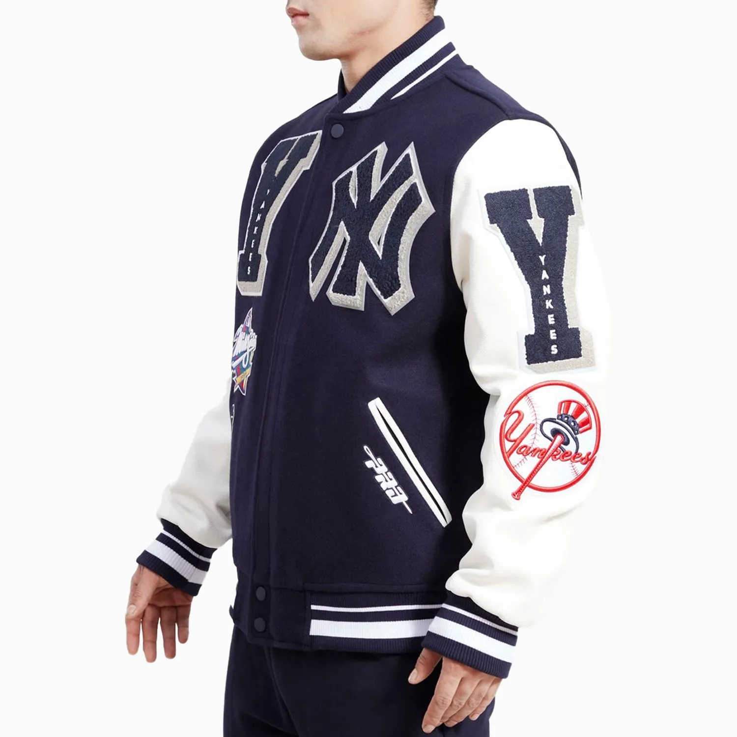 Men's New York Yankees Mash Up Varsity Satin Jacket