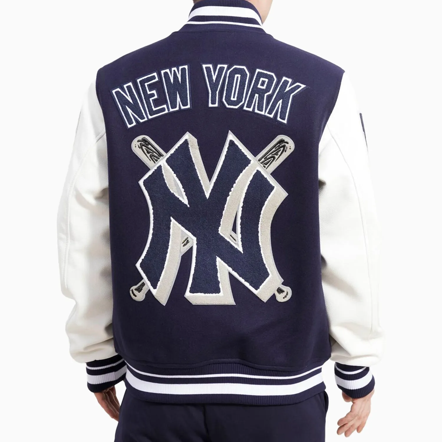 Men's New York Yankees Mash Up Varsity Satin Jacket