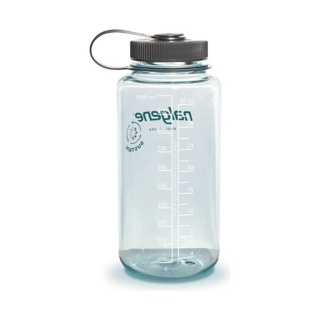 Nalgene Wide Mouth Sustain 32oz 1L Water Bottle - Seafoam