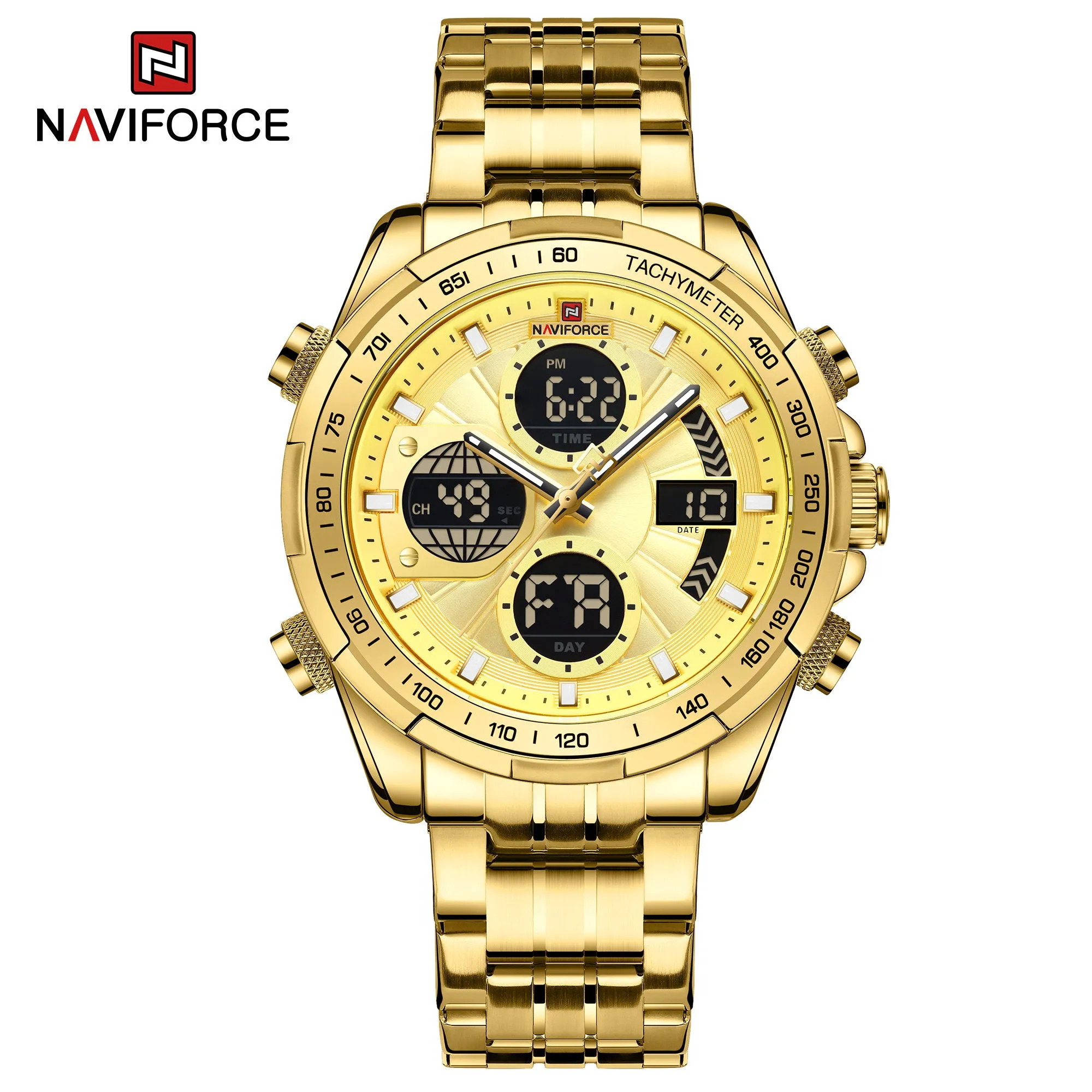 NAVIFORCE 2022 Men's Multifunctional Military Sport Watches Digital Analog Quartz Waterproof Watch for Men NF9197S