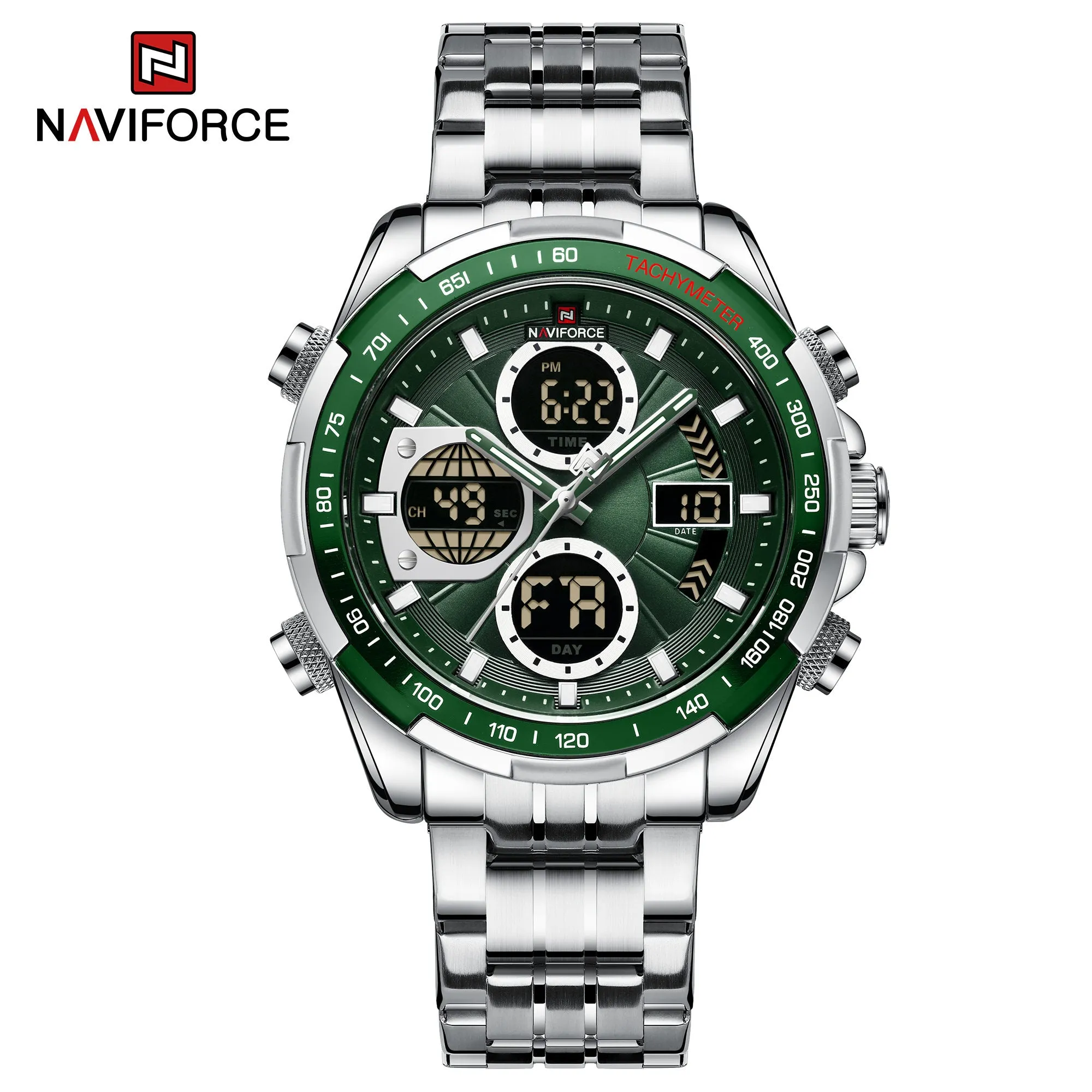 NAVIFORCE 2022 Men's Multifunctional Military Sport Watches Digital Analog Quartz Waterproof Watch for Men NF9197S