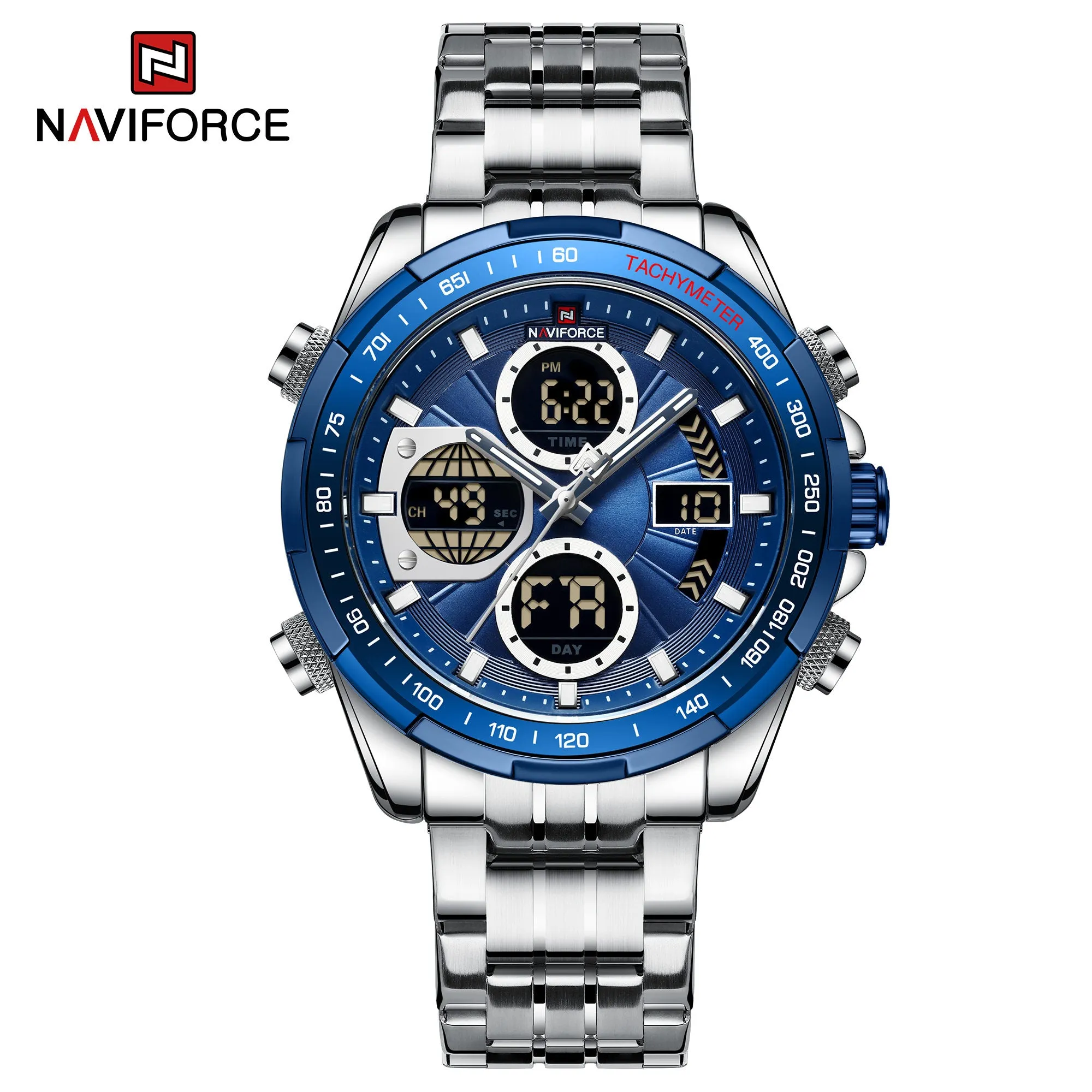 NAVIFORCE 2022 Men's Multifunctional Military Sport Watches Digital Analog Quartz Waterproof Watch for Men NF9197S