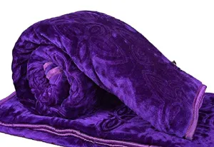 NAVYA ENT Soft Best AC Blanket Single/Double Bed Mink Blanket for Heavy Winter Blanket AC Single/Double Bed Super Soft Light Winter Blanket Travel Mink Blanket (Purple, Double)