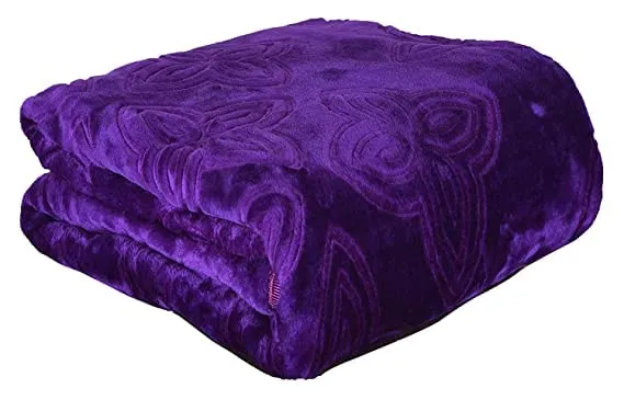 NAVYA ENT Soft Best AC Blanket Single/Double Bed Mink Blanket for Heavy Winter Blanket AC Single/Double Bed Super Soft Light Winter Blanket Travel Mink Blanket (Purple, Double)