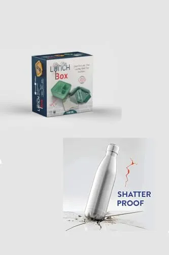 Nex Gen Mart Stainless Steel Bottle 24 Hour Hot and Cold Bottle 500 ML Silver & 1100 ML Big BITE Lunch Box with Spoon Container Airtight Leakproof Unbreakable Storage Container