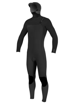 ONeill Mens Hyperfreak 5/4 mm Chest Zip W/ Hood Steamer Wetsuit