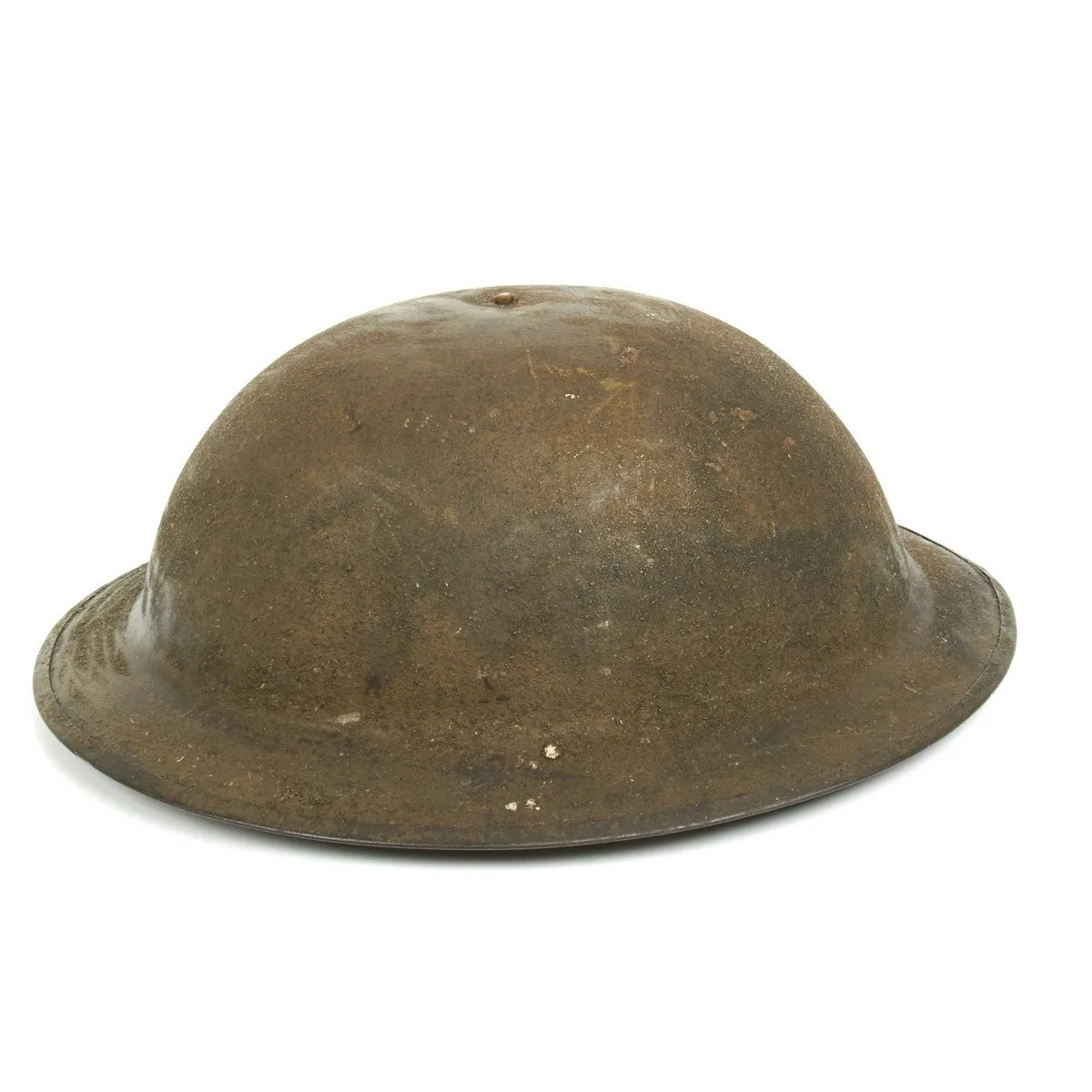 Original U.S. WWI M1917 Doughboy Helmet - 104th Infantry Regiment Yankee Division with Textured Paint