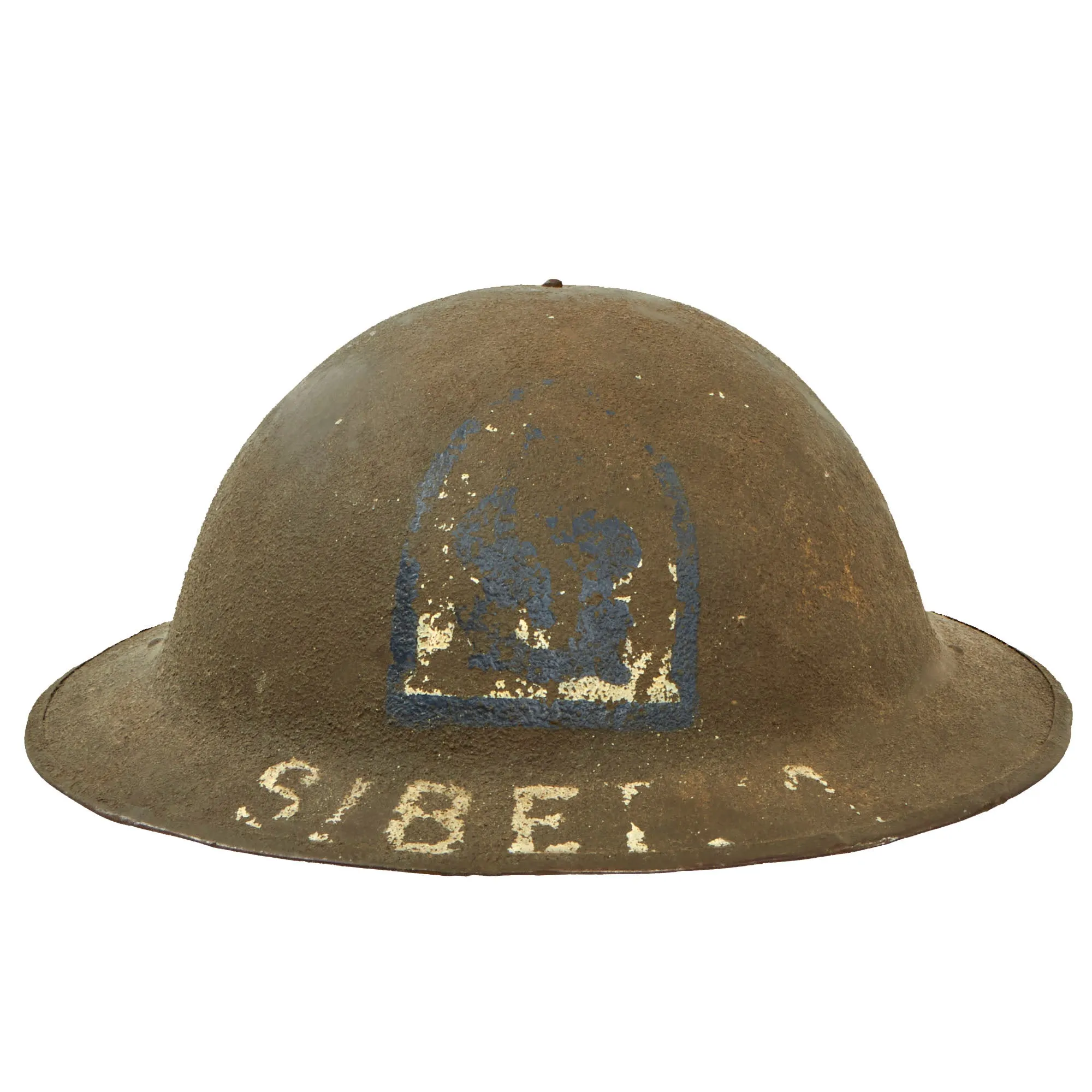 Original U.S. WWI Russian Revolution Complete M1917 AEF Siberia "Polar Bears" Helmet - 31st Infantry Regiment