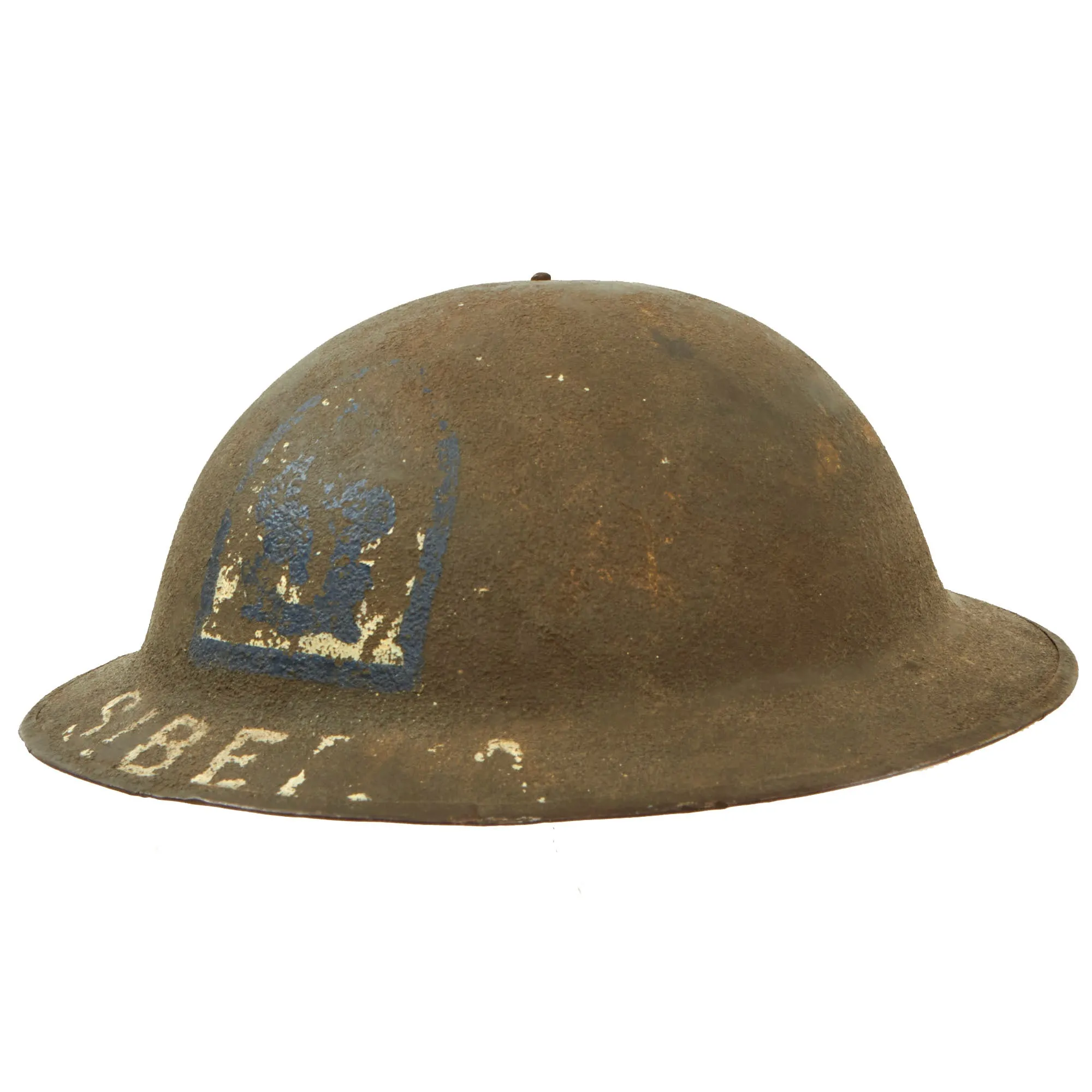 Original U.S. WWI Russian Revolution Complete M1917 AEF Siberia "Polar Bears" Helmet - 31st Infantry Regiment