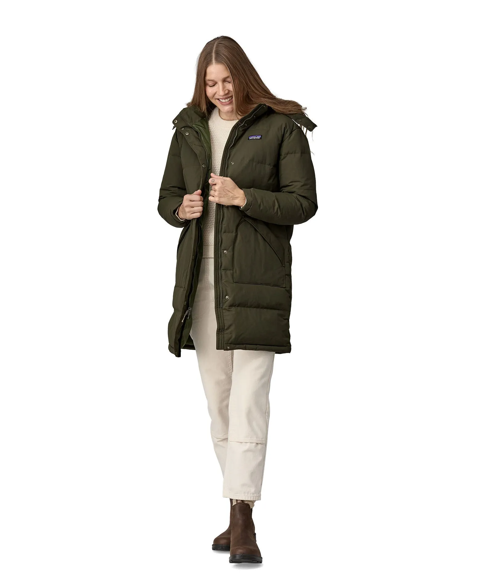 Patagonia Women's Downdrift Parka Jacket - Pine Needle Green