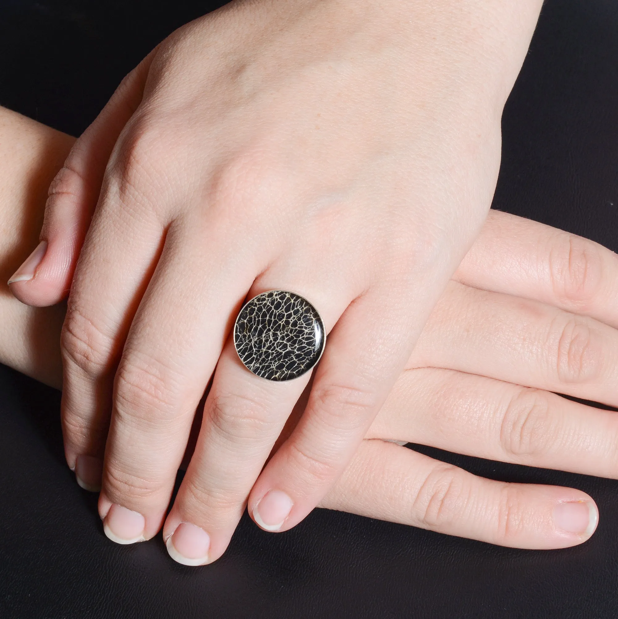 'Physalis Alkekengi' Sterling Silver Ring