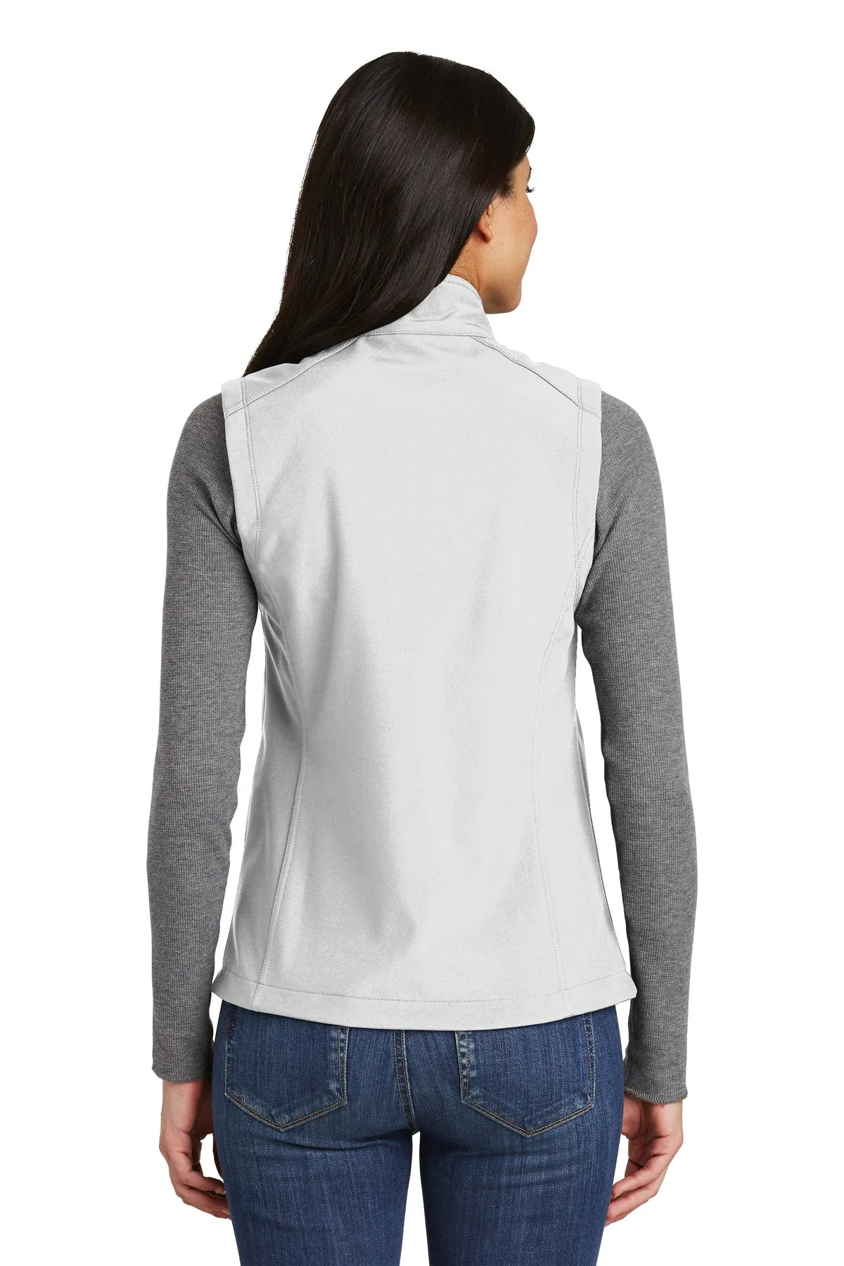 Port Authority Ladies Core Soft Shell Branded Vests, Marshmallow