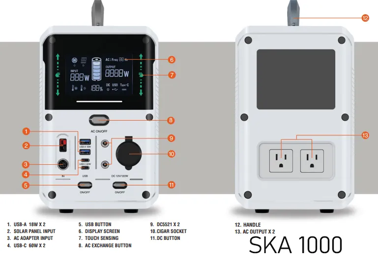 Portable Power Station: PowerHouse Two Power XP® SKA 1000 - High-Performance and Compact