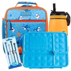 Shark Go Green Lunch Box, Bag & Bottle Bundle - Bonus STIX!